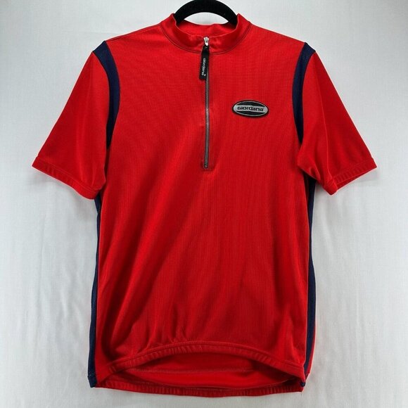 Giordana Cycling Jersey Adult Size M Performance Biker Short Sleeve Italy Red - Picture 1 of 12